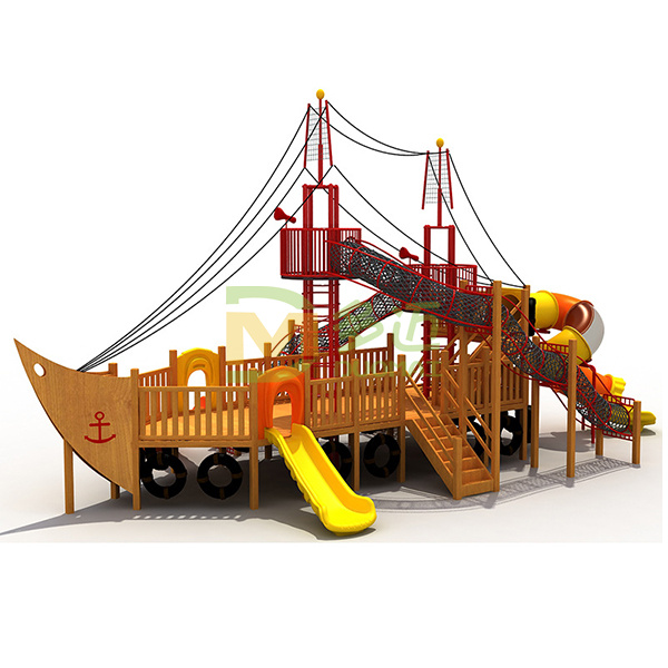 兒童游樂設施木質滑梯